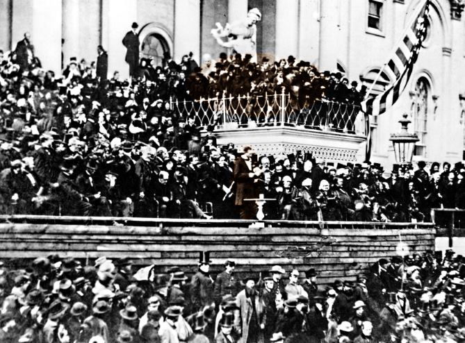 Lincoln Delivering The Speech at His Second Inauguration