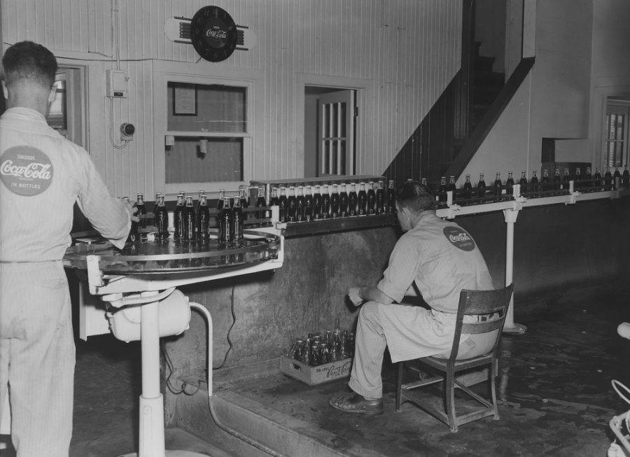 Coca Cola bottling line 1958