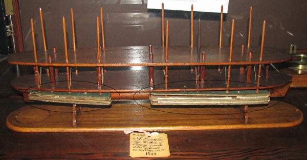 Lincoln Invention Model, the retracted air chambers are circled.