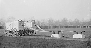 Two of Thaddeus Lowe's hydrogen generators 